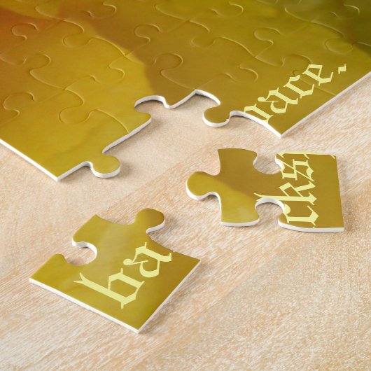 バラパズルパーソナライズされたイエローローズパズル ジグソーパズル (側面)