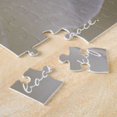 バラパズルパーソナライズされたホワイトローズパズル ジグソーパズル (側面)