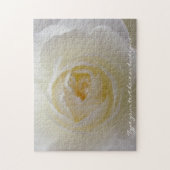 バラパズルパーソナライズされたホワイトローズパズル ジグソーパズル (縦)