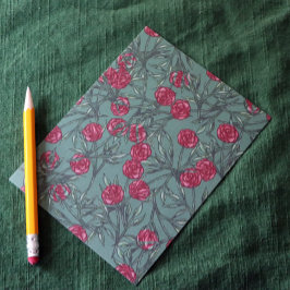 バラパターンバラパターンフローラアートフラワー ポストカード