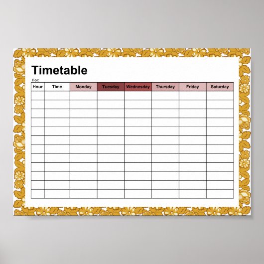 バラパターン授業ポスター「din A5」 ポスター (正面)