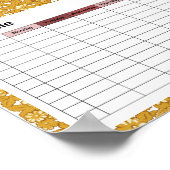 バラパターン授業ポスター「din A5」 ポスター (角)