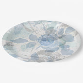 バラパターン高級デザイン ペーパープレート (アングル)