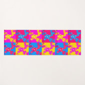 バラパターン（の模様が）あるタイルの繰り返し ヨガマット (正面(横))