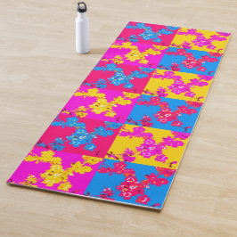 バラパターン（の模様が）あるタイルの繰り返し ヨガマット