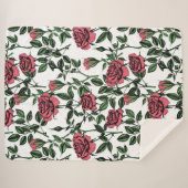 バラパターン シェルパブランケット (正面(横))