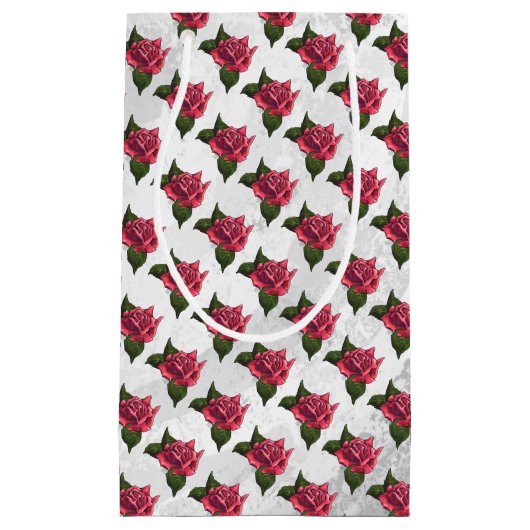 バラパターン スモールペーパーバッグ (正面)