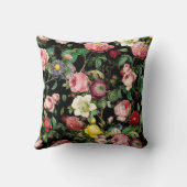 バラパターン（ピンクと赤） クッション (裏面)