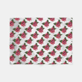 バラパターン フリースブランケット (正面(横))