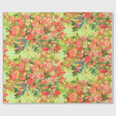 バラパターン ラッピングペーパー (フラット)
