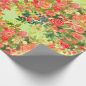 バラパターン ラッピングペーパー (角)