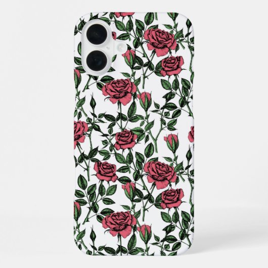 バラパターン iPhoneケース (裏面)