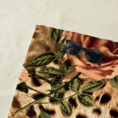 バラパターン(Leopard Print Texture) ビーチタオル (インサイチュ)