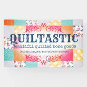 バラパッチワークキルトキルティングクラフトショーブース 横断幕 (横)