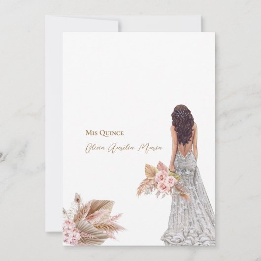 バラパンパエレガントスグラスドレスキンセアニェラ 招待状 (裏面)