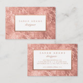 バラパーソナライズされたゴールドフォイルの名刺 名刺 (正面/裏面)