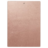 バラパーソナライズされたゴールドフォイルトーン クリップボード (裏面)