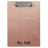 バラパーソナライズされたゴールドフォイルトーン クリップボード (正面)