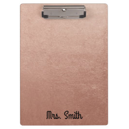 バラパーソナライズされたゴールドフォイルトーン クリップボード