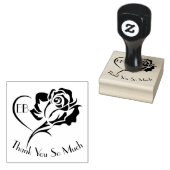 バラパーソナライズされたデザインサンキュー ラバースタンプ (押印)