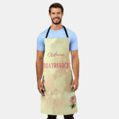 バラパーソナライズされたマトリアーチマザー エプロン (着用した状態)