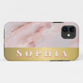 バラパーソナライズされた大理石(特別な機会に贈る際の使用) Case-Mate iPhoneケース (裏面(横))