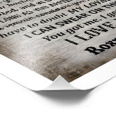 バラパーソナライズされた糖スカルカップルカスタムポスター フォトプリント (角)