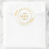 バラパーソナライズされた金ゴールドウェディングパーティーの装飾の好意 ラウンドシール (バッグ)