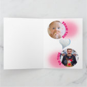 バラパーソナライズされた金ゴールドグリッター40th誕生日シャイニー カード (内部)