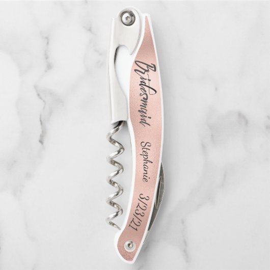 バラパーソナライズされた金ゴールドブ結婚ライデスメカスタムイド ソムリエナイフ