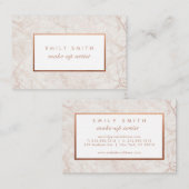 バラパーソナライズされた金ゴールドマーブル名刺 名刺 (正面/裏面)