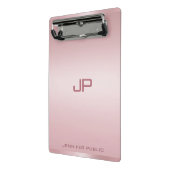 バラパーソナライズされた金ゴールドモノグラムクラシックテンプレート ミニクリップボード (アングル2)