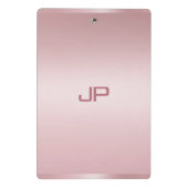 バラパーソナライズされた金ゴールドモノグラムクラシックテンプレート ミニクリップボード (裏面)