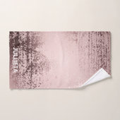 バラパーソナライズされた金ゴールドラグジュアリーデザイン ハンドタオル (ハンドタオル)