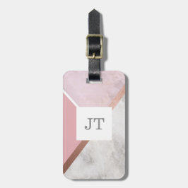 バラパーソナライズされた金ゴールド大理石エフェクト荷物タグ ラゲッジタグ