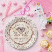 バラパーソナライズされた金ゴールド紙プレート ペーパープレート (パーティー)