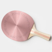 バラパーソナライズされた金ゴールド金属放射状テクスチャ 卓球ラケット (横)