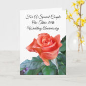 バラパーソナライズされた30周年記念結婚カード カード (黄色い花)
