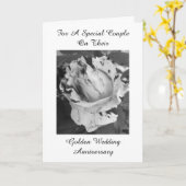 バラパーソナライズされた50結婚周年 カード (黄色い花)
