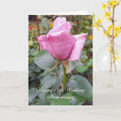 バラパーソナライズされた60周年記念結婚カード カード (黄色い花)