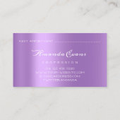 バラパープルグリッターメイクアップアーティストイベントプランナー 予約カード (裏面)