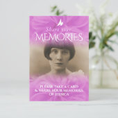 バラパープルピンク葬儀共有あなたのメモリーカード エンクロージャーカード (スタンド正面)