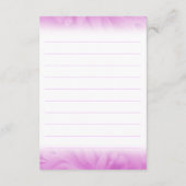 バラパープルピンク葬儀共有あなたのメモリーカード エンクロージャーカード (裏面)