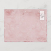 バラパール日付ピンクの招待状 案内ポストカード (裏面)