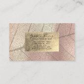 バラパール・セピア金箔ボタニカル繊細 名刺 (裏面)