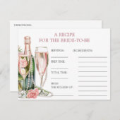 バラパール&プロセッコブライダルシャワーレシピカード エンクロージャーカード (正面/裏面)