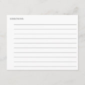 バラパール&プロセッコブライダルシャワーレシピカード エンクロージャーカード (裏面)