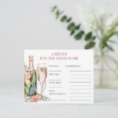 バラパール&プロセッコブライダルシャワーレシピカード エンクロージャーカード (スタンド正面)