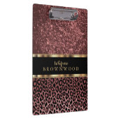 バラヒョウの肌の模様とバラグリッター クリップボード (右)