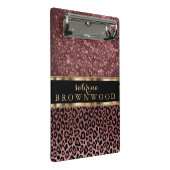 バラヒョウ皮膚パターン及びバラグリッター ミニクリップボード (アングル)